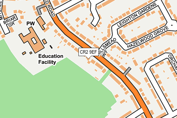 CR2 9EF map - OS OpenMap – Local (Ordnance Survey)