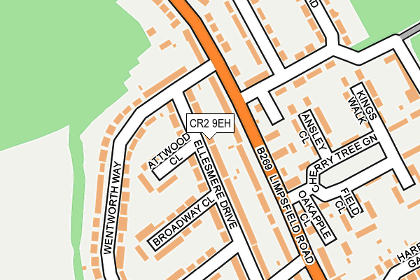 CR2 9EH map - OS OpenMap – Local (Ordnance Survey)