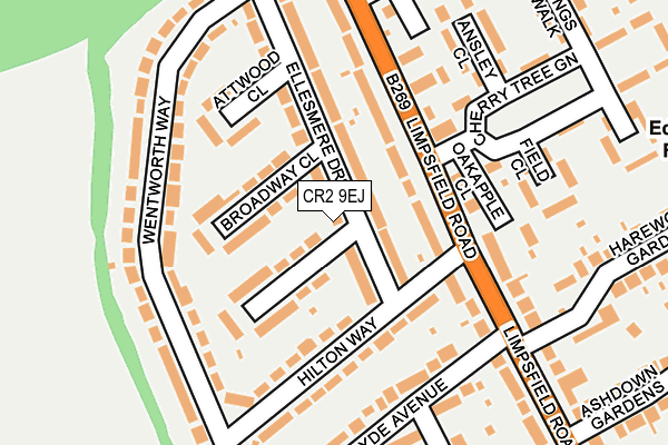 CR2 9EJ map - OS OpenMap – Local (Ordnance Survey)