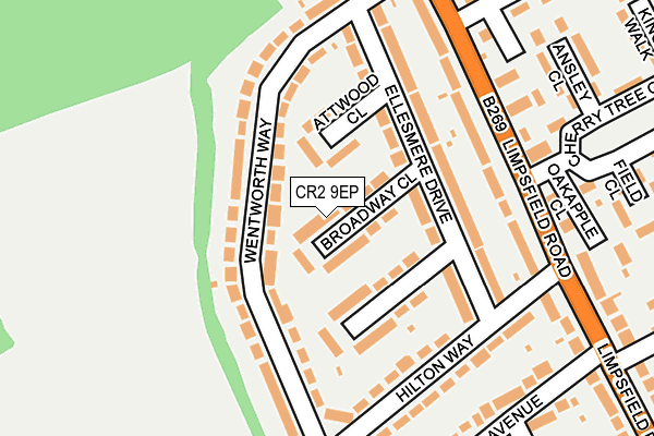 CR2 9EP map - OS OpenMap – Local (Ordnance Survey)