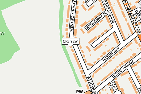CR2 9EW map - OS OpenMap – Local (Ordnance Survey)