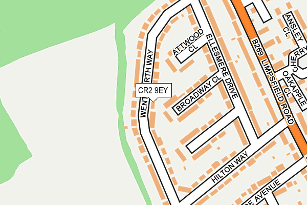 CR2 9EY map - OS OpenMap – Local (Ordnance Survey)