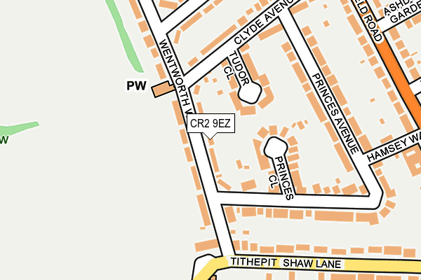 CR2 9EZ map - OS OpenMap – Local (Ordnance Survey)