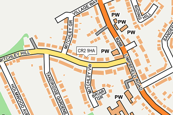 CR2 9HA map - OS OpenMap – Local (Ordnance Survey)