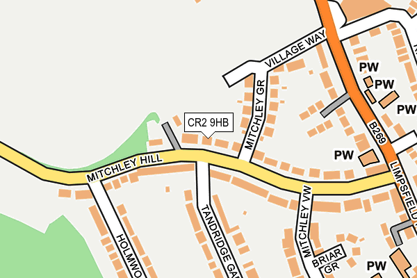 CR2 9HB map - OS OpenMap – Local (Ordnance Survey)