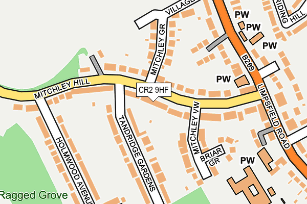 CR2 9HF map - OS OpenMap – Local (Ordnance Survey)