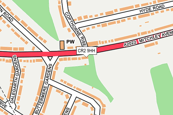 CR2 9HH map - OS OpenMap – Local (Ordnance Survey)