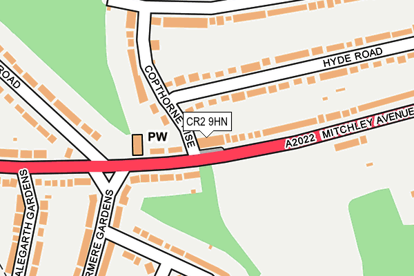 CR2 9HN map - OS OpenMap – Local (Ordnance Survey)