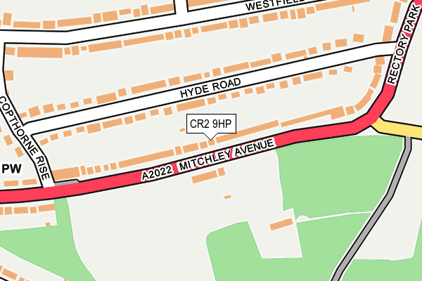 CR2 9HP map - OS OpenMap – Local (Ordnance Survey)