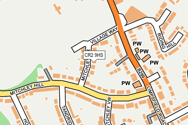 CR2 9HS map - OS OpenMap – Local (Ordnance Survey)