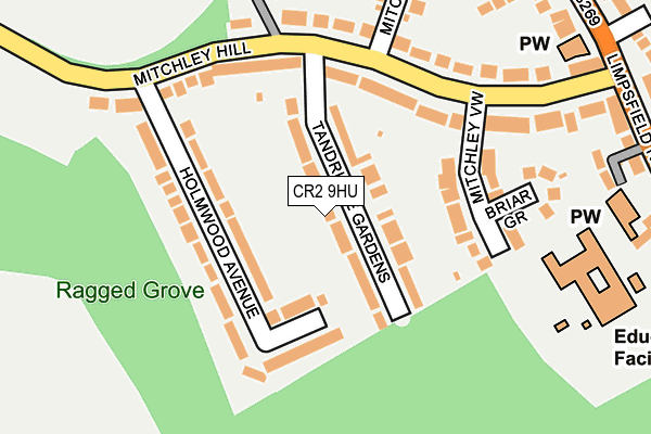 CR2 9HU map - OS OpenMap – Local (Ordnance Survey)