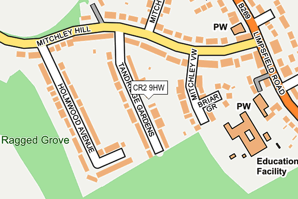 CR2 9HW map - OS OpenMap – Local (Ordnance Survey)