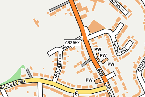 CR2 9HX map - OS OpenMap – Local (Ordnance Survey)