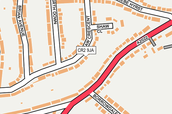 CR2 9JA map - OS OpenMap – Local (Ordnance Survey)