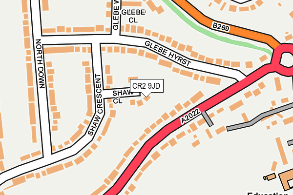 CR2 9JD map - OS OpenMap – Local (Ordnance Survey)