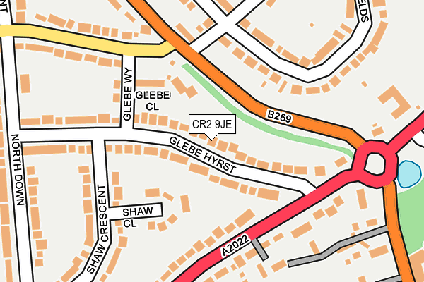 CR2 9JE map - OS OpenMap – Local (Ordnance Survey)