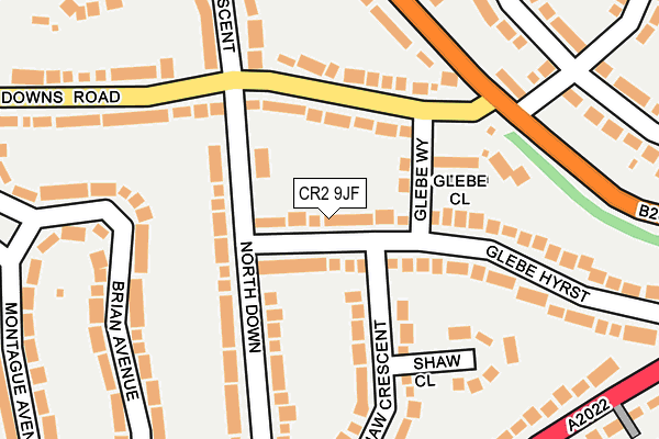 CR2 9JF map - OS OpenMap – Local (Ordnance Survey)