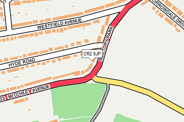 CR2 9JP map - OS OpenMap – Local (Ordnance Survey)