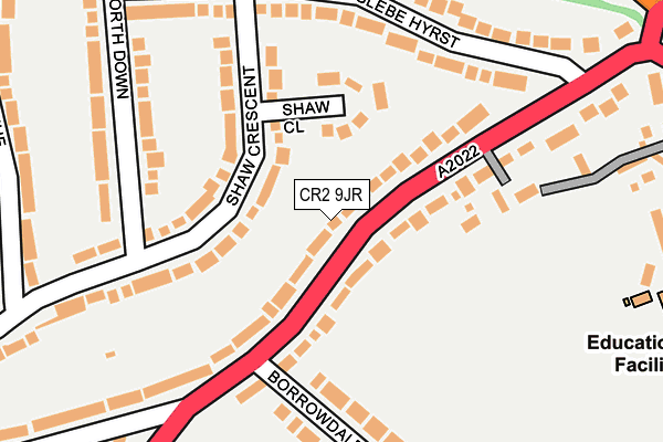 CR2 9JR map - OS OpenMap – Local (Ordnance Survey)