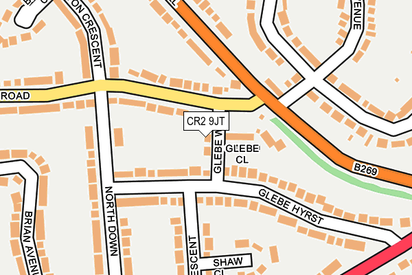 CR2 9JT map - OS OpenMap – Local (Ordnance Survey)