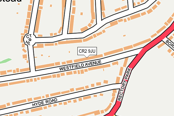 CR2 9JU map - OS OpenMap – Local (Ordnance Survey)