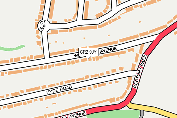 CR2 9JY map - OS OpenMap – Local (Ordnance Survey)
