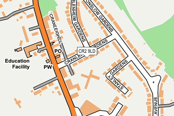 CR2 9LD map - OS OpenMap – Local (Ordnance Survey)