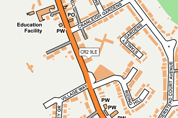 CR2 9LE map - OS OpenMap – Local (Ordnance Survey)