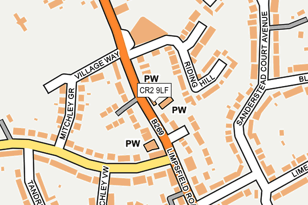 CR2 9LF map - OS OpenMap – Local (Ordnance Survey)