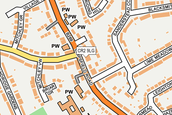 CR2 9LG map - OS OpenMap – Local (Ordnance Survey)