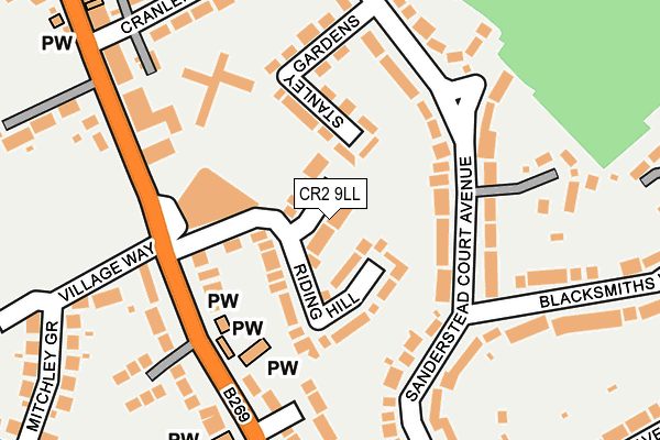 CR2 9LL map - OS OpenMap – Local (Ordnance Survey)