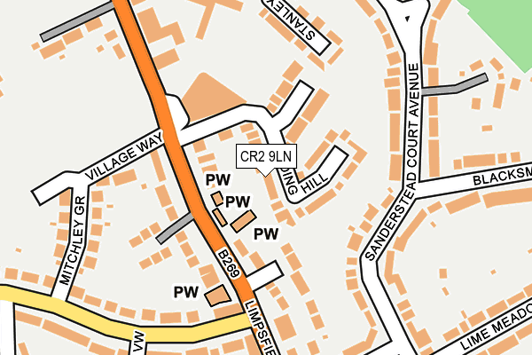 CR2 9LN map - OS OpenMap – Local (Ordnance Survey)