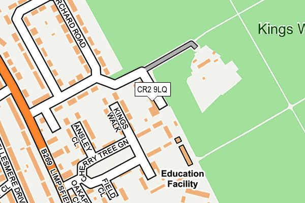CR2 9LQ map - OS OpenMap – Local (Ordnance Survey)