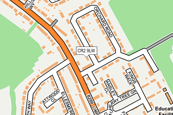 CR2 9LW map - OS OpenMap – Local (Ordnance Survey)