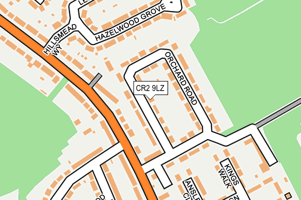 CR2 9LZ map - OS OpenMap – Local (Ordnance Survey)