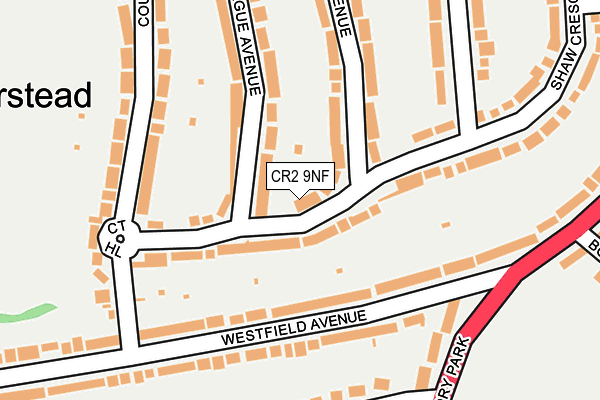 CR2 9NF map - OS OpenMap – Local (Ordnance Survey)
