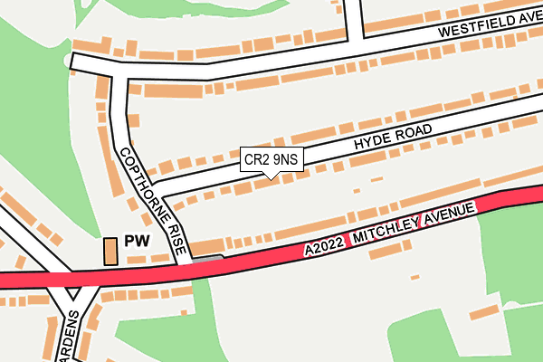 CR2 9NS map - OS OpenMap – Local (Ordnance Survey)