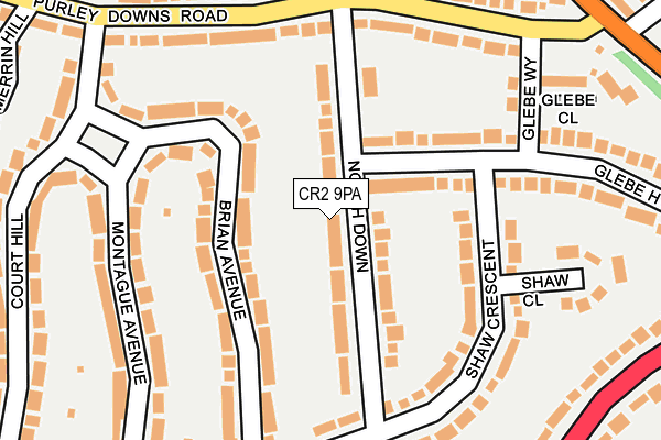 CR2 9PA map - OS OpenMap – Local (Ordnance Survey)