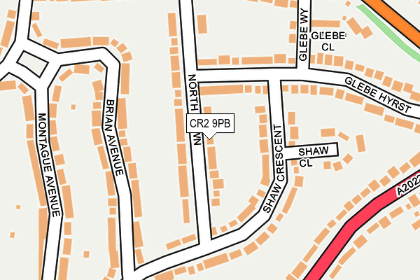 CR2 9PB map - OS OpenMap – Local (Ordnance Survey)