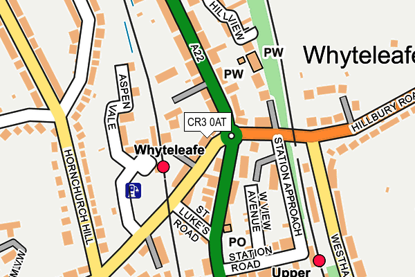 CR3 0AT map - OS OpenMap – Local (Ordnance Survey)