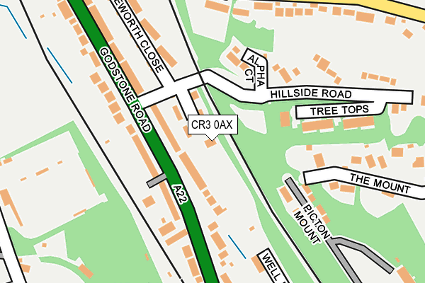 CR3 0AX map - OS OpenMap – Local (Ordnance Survey)