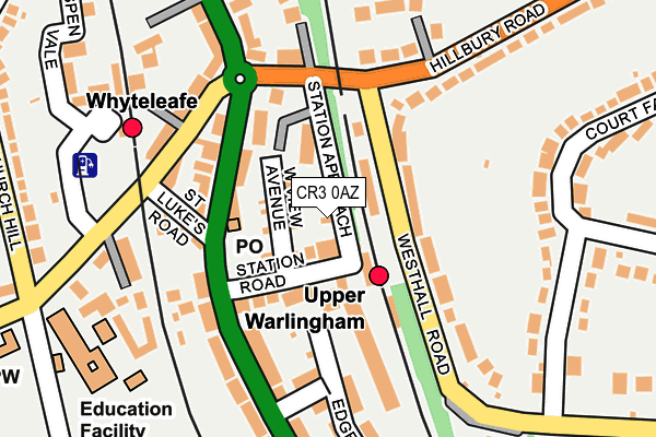 CR3 0AZ map - OS OpenMap – Local (Ordnance Survey)