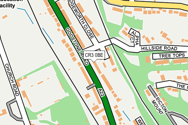 CR3 0BE map - OS OpenMap – Local (Ordnance Survey)