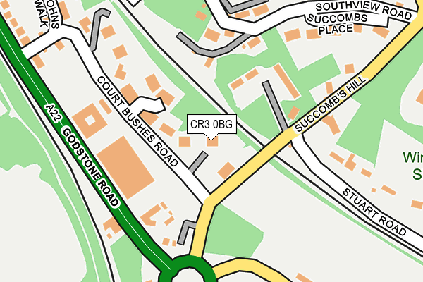 CR3 0BG map - OS OpenMap – Local (Ordnance Survey)
