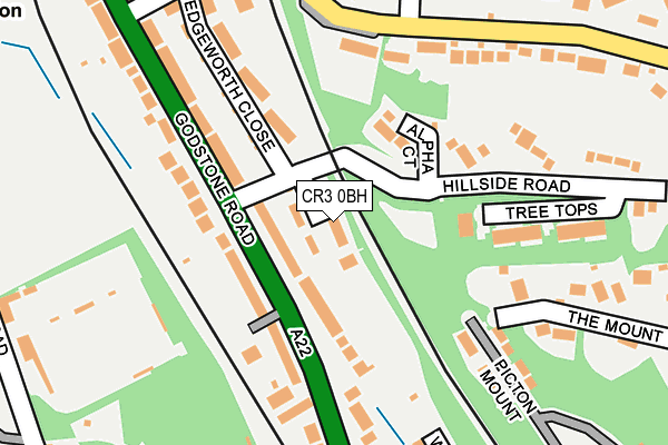 CR3 0BH map - OS OpenMap – Local (Ordnance Survey)