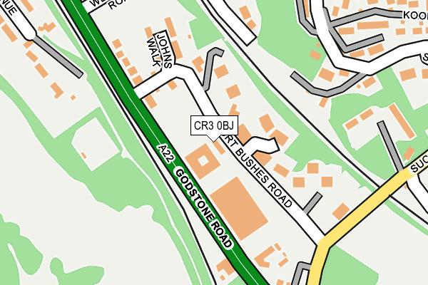 CR3 0BJ map - OS OpenMap – Local (Ordnance Survey)