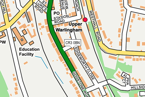 CR3 0BN map - OS OpenMap – Local (Ordnance Survey)