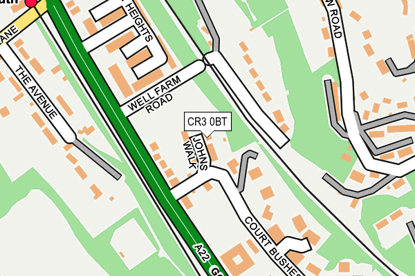 CR3 0BT map - OS OpenMap – Local (Ordnance Survey)