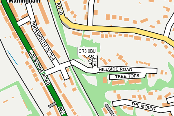 CR3 0BU map - OS OpenMap – Local (Ordnance Survey)