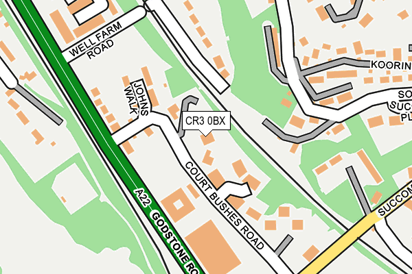 CR3 0BX map - OS OpenMap – Local (Ordnance Survey)